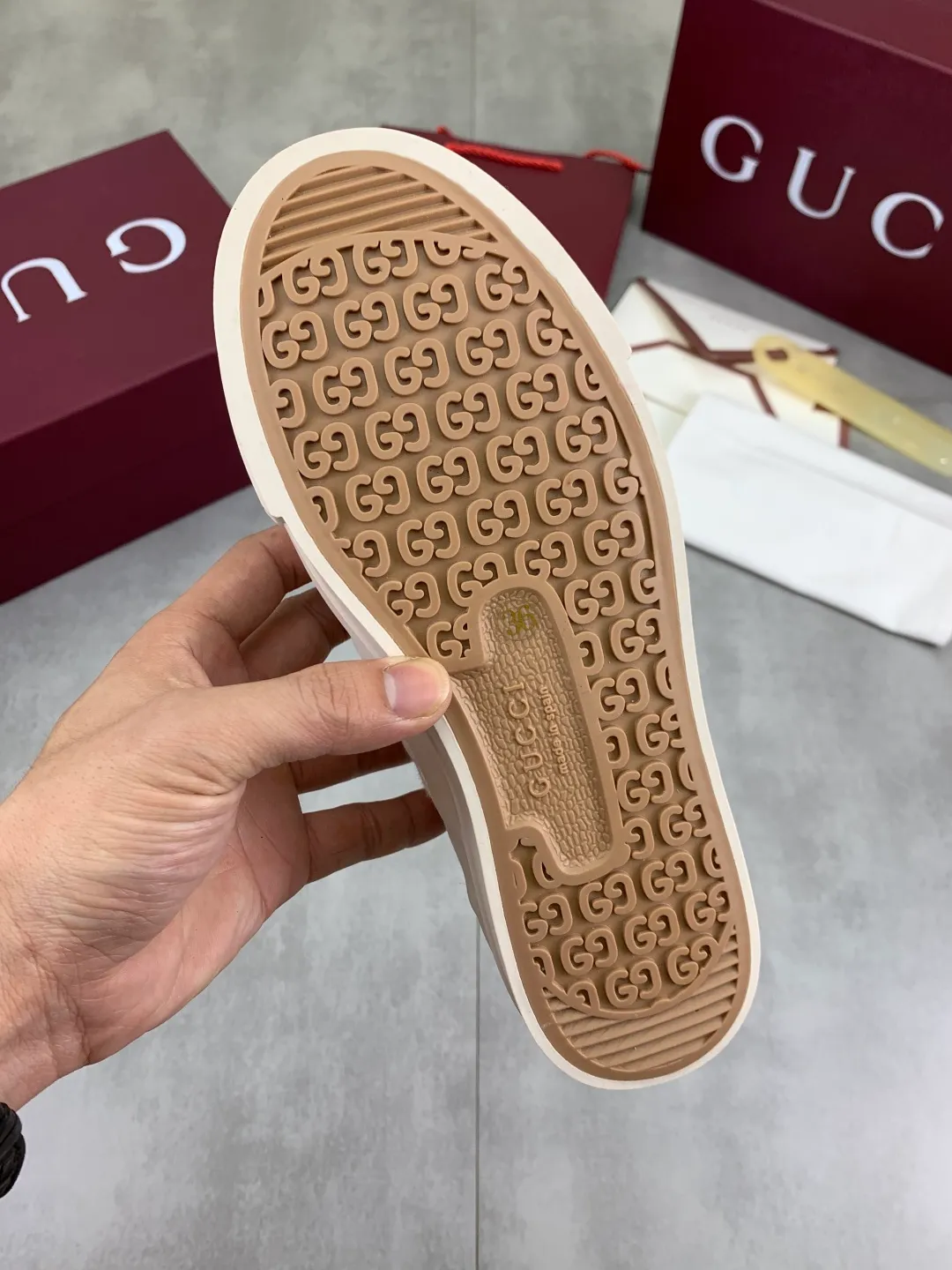 Men's shoes 💰P480 New Gucci thick-soled cloth shoes for women, high-quality version with logo patterned cloth surface, 5mm thick sole, ultra-light shoes, versatile and comfortable.  Fabric: Versatile floral fabric Lining: Versatile canvas Feet: Towel fabric Code number: 35-41 (41 customized) Packaging: Original packaging